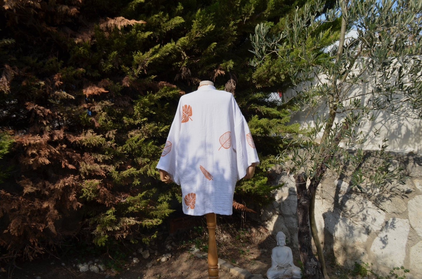 Ex Natura Beyaz Kısa Kimono - Atelier Omnia