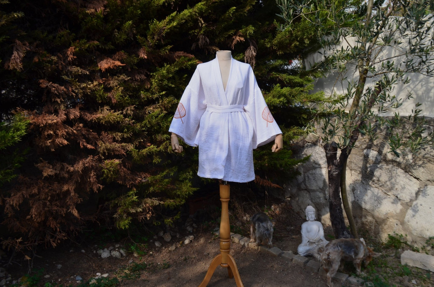 Ex Natura Beyaz Kısa Kimono - Atelier Omnia