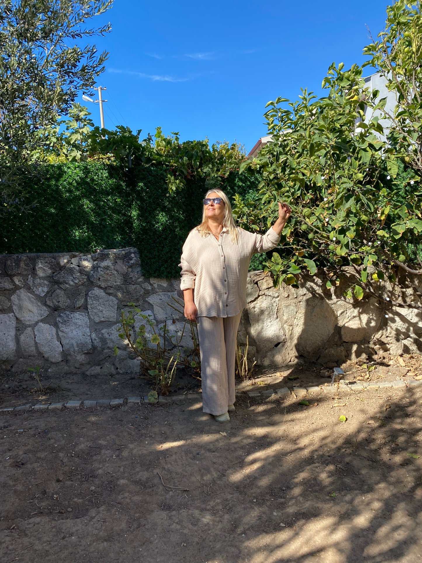 Oversize 4 Kat Müslin Gömlek - %100 Pamuklu ve Nefes Alan Yapı (