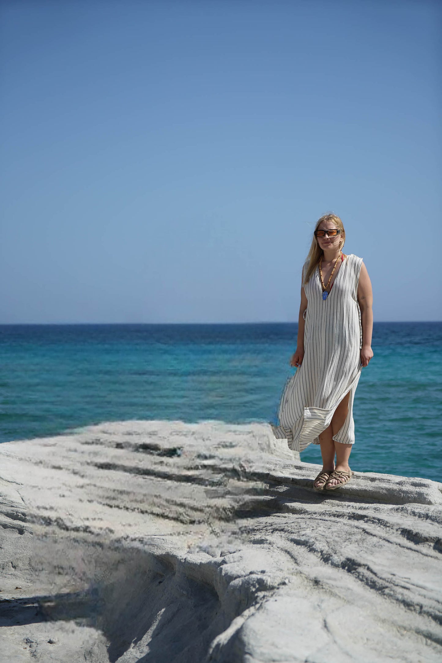 Solis Dress | Yandan Bağlamalı Uzun Tunik Elbise