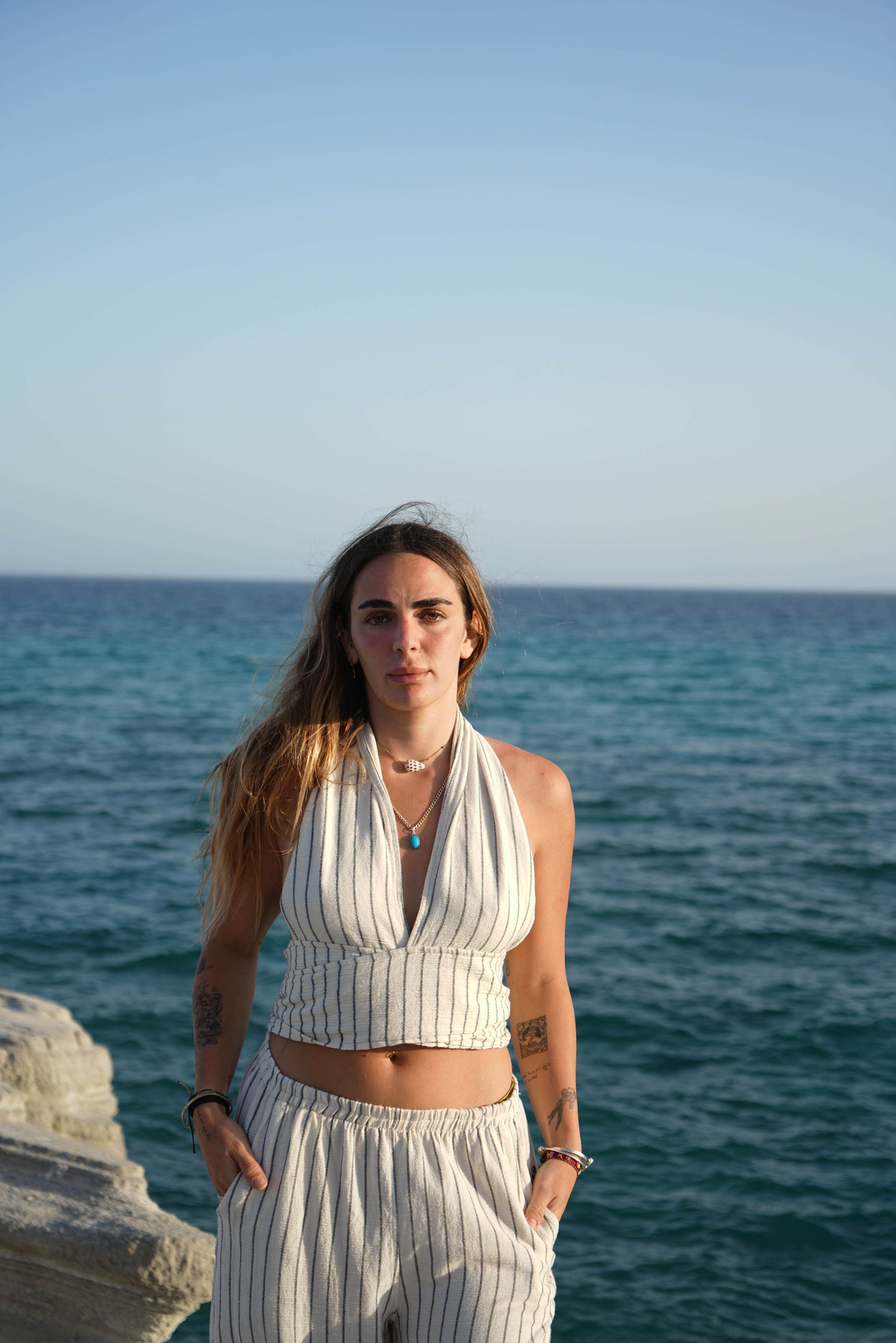 Nera Multiway Crop Top | Çoklu Bağlamalı Şile Bezi Crop