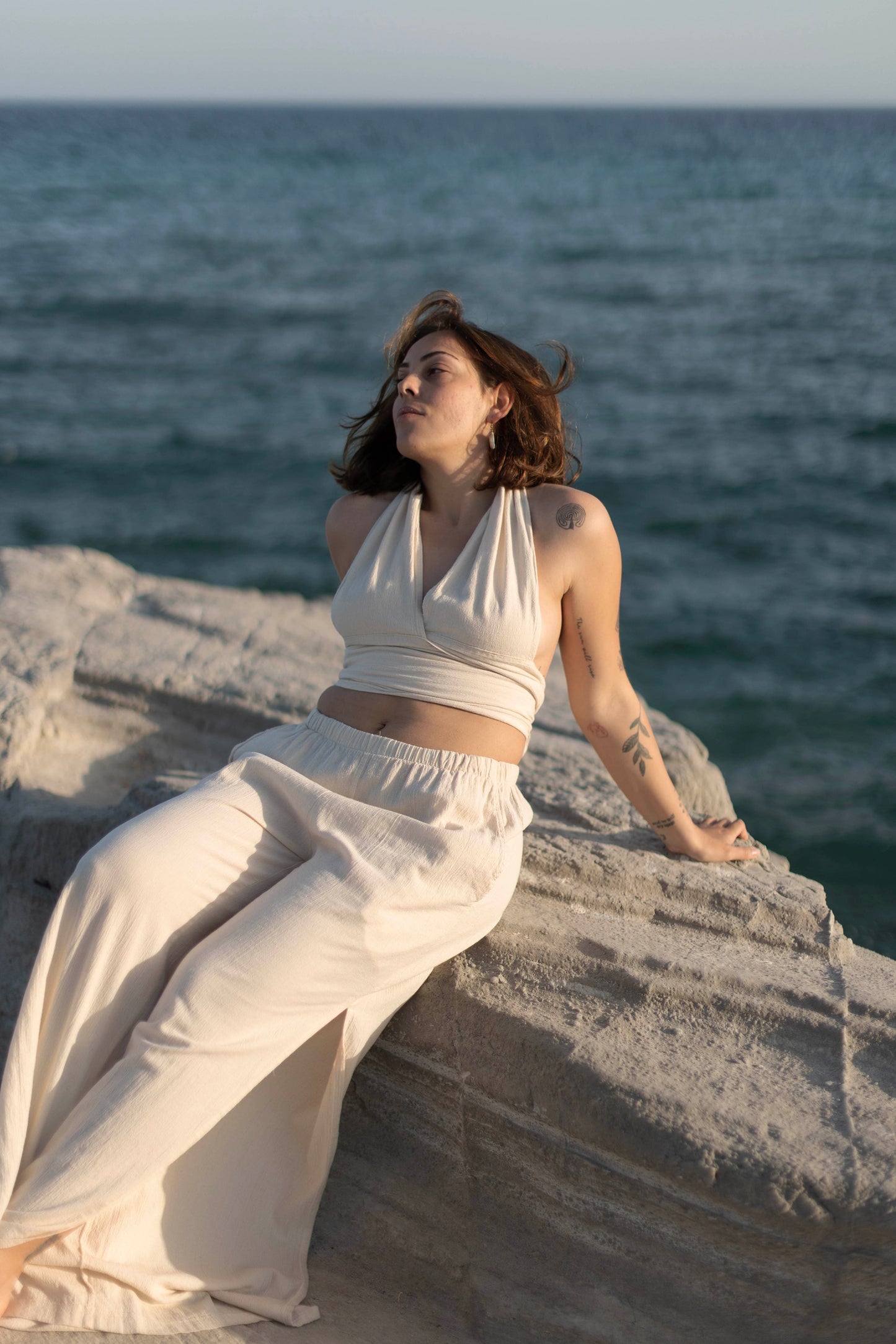 Nera Multiway Crop Top | Çoklu Bağlamalı Şile Bezi Crop