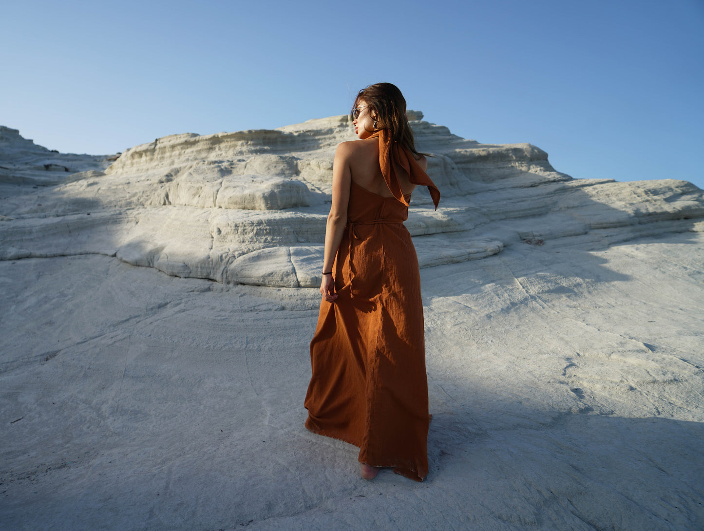 Transform Dress | Çoklu Bağlamalı Şile Bezi Elbise